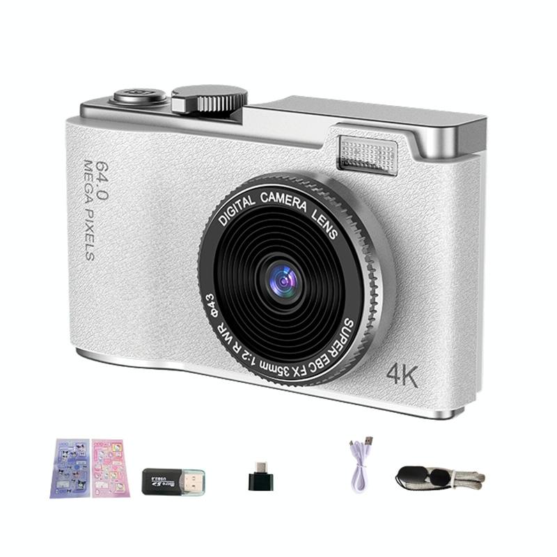 Retro Kids Camera With Dual - Lens 4K Hd Ccd - 2.4 Inch - Yellow