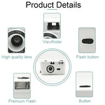 Retro Manual Reusable Film Camera for Kids - no Film - Black + Black