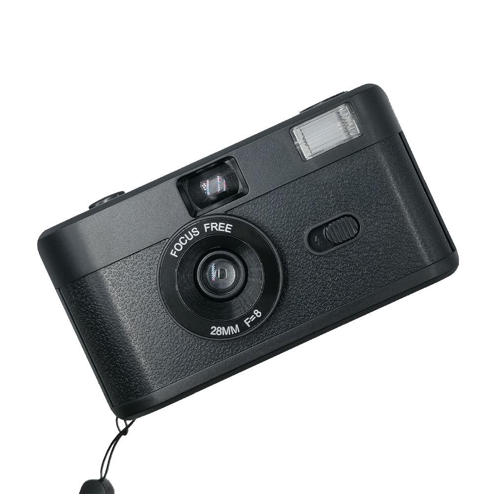 Retro Manual Reusable Film Camera for Kids - no Film - Black + Blue