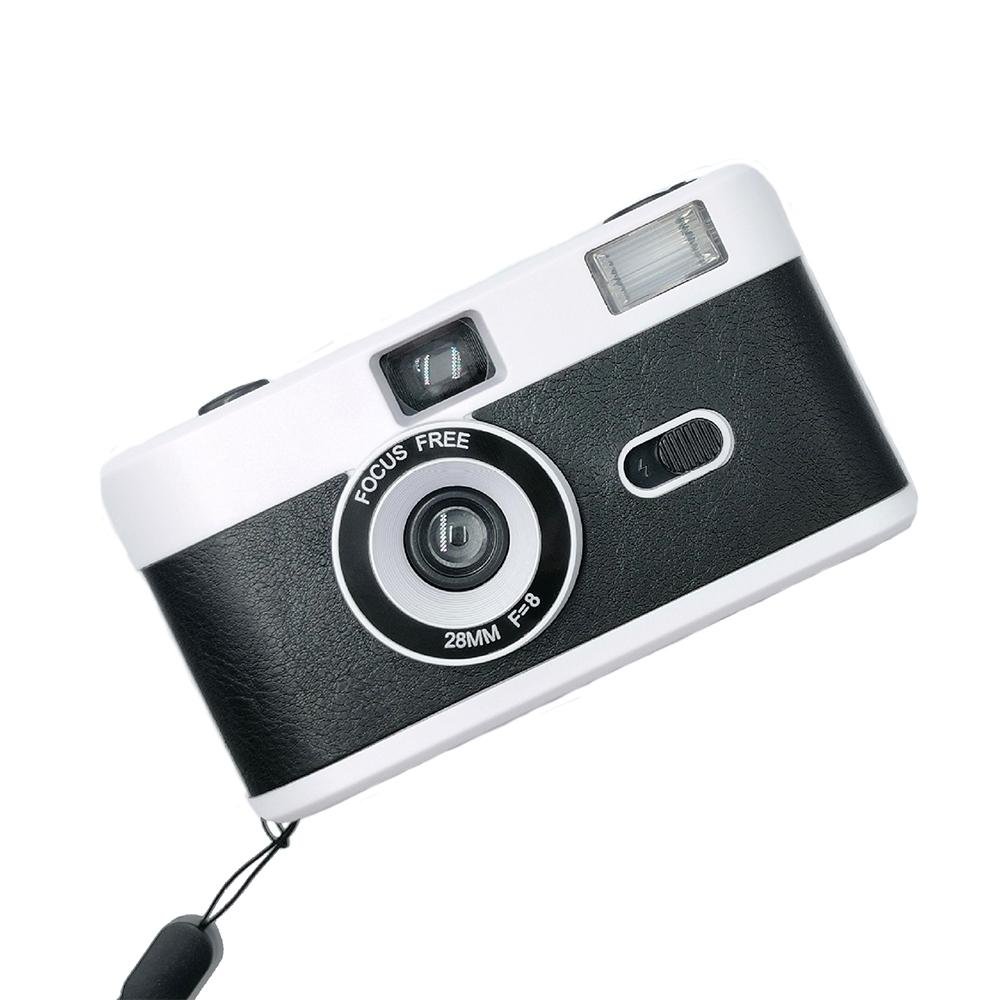 Retro Manual Reusable Film Camera for Kids - no Film - Black + Purple