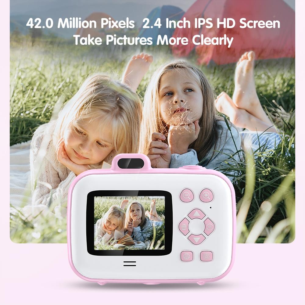 Smart Kids Thermal Camera With Printing Paper - 2.4 - Blue Focus - 503J Pink Fixed Focus