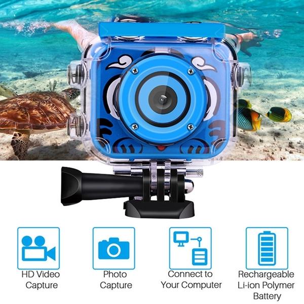 Waterproof 5.0mp Kids' Digital Camera with 1.77 Screen - G20 - Blue