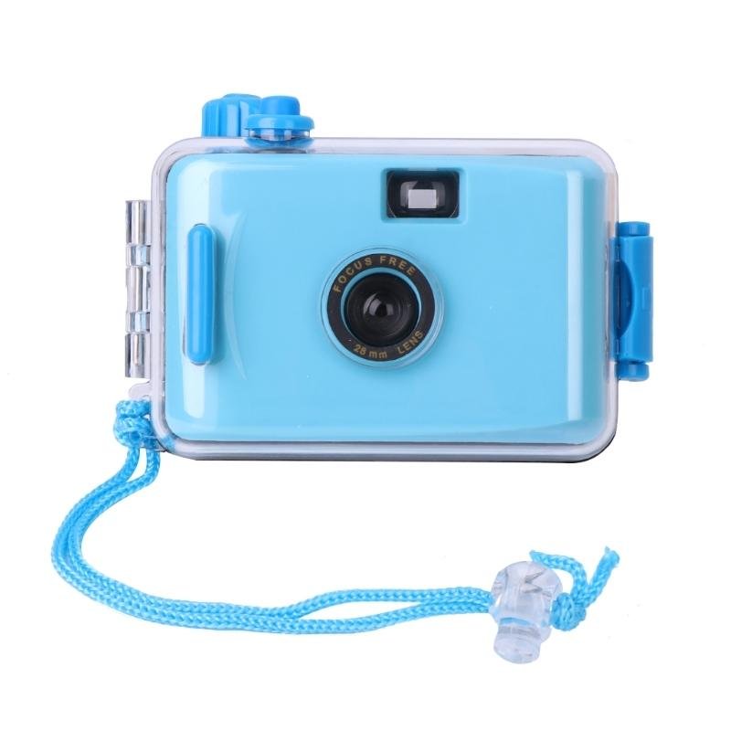 Waterproof Retro Film Camera for Kids - Mini Point - and - shoot 5m - Baby Blue