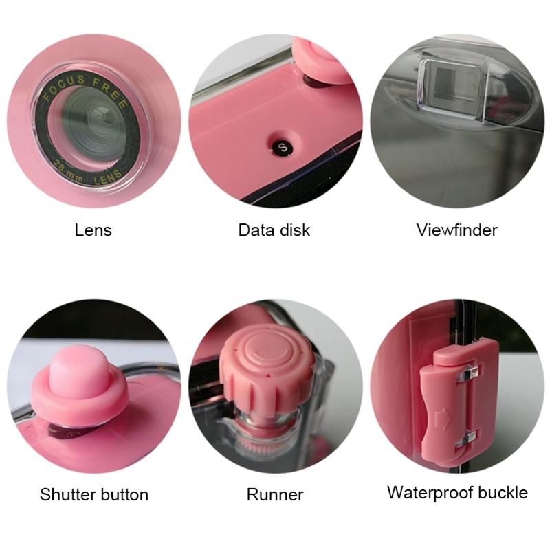 Waterproof Retro Film Camera for Kids - Mini Point - and - shoot 5m - Baby Blue