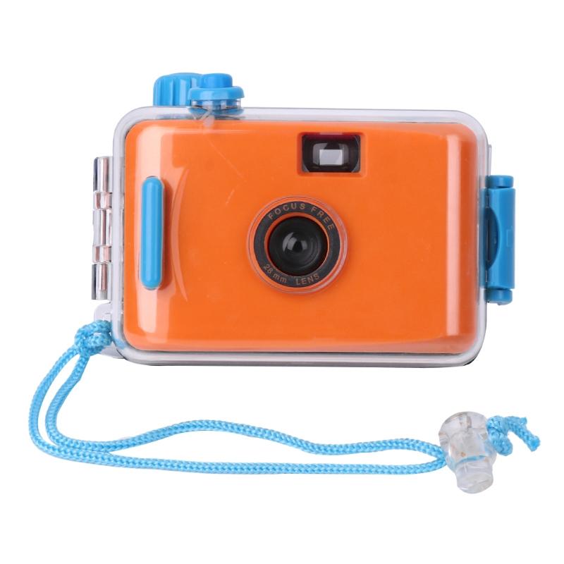 Waterproof Retro Film Camera for Kids - Mini Point - and - shoot 5m - Orange