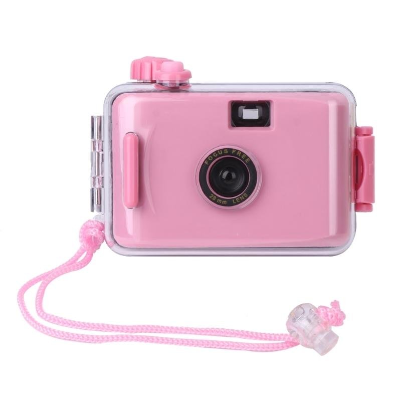 Waterproof Retro Film Camera for Kids - Mini Point - and - shoot 5m - Pink