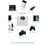 Portable Mini Projector For Kids - 1080P Led - Pink White