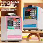 Kids Electronic ATM Piggy Bank with Simulated Facial Recognition & Password - Auto Roll - in Banknote & Coin Money Box for Financial Learning(blue)