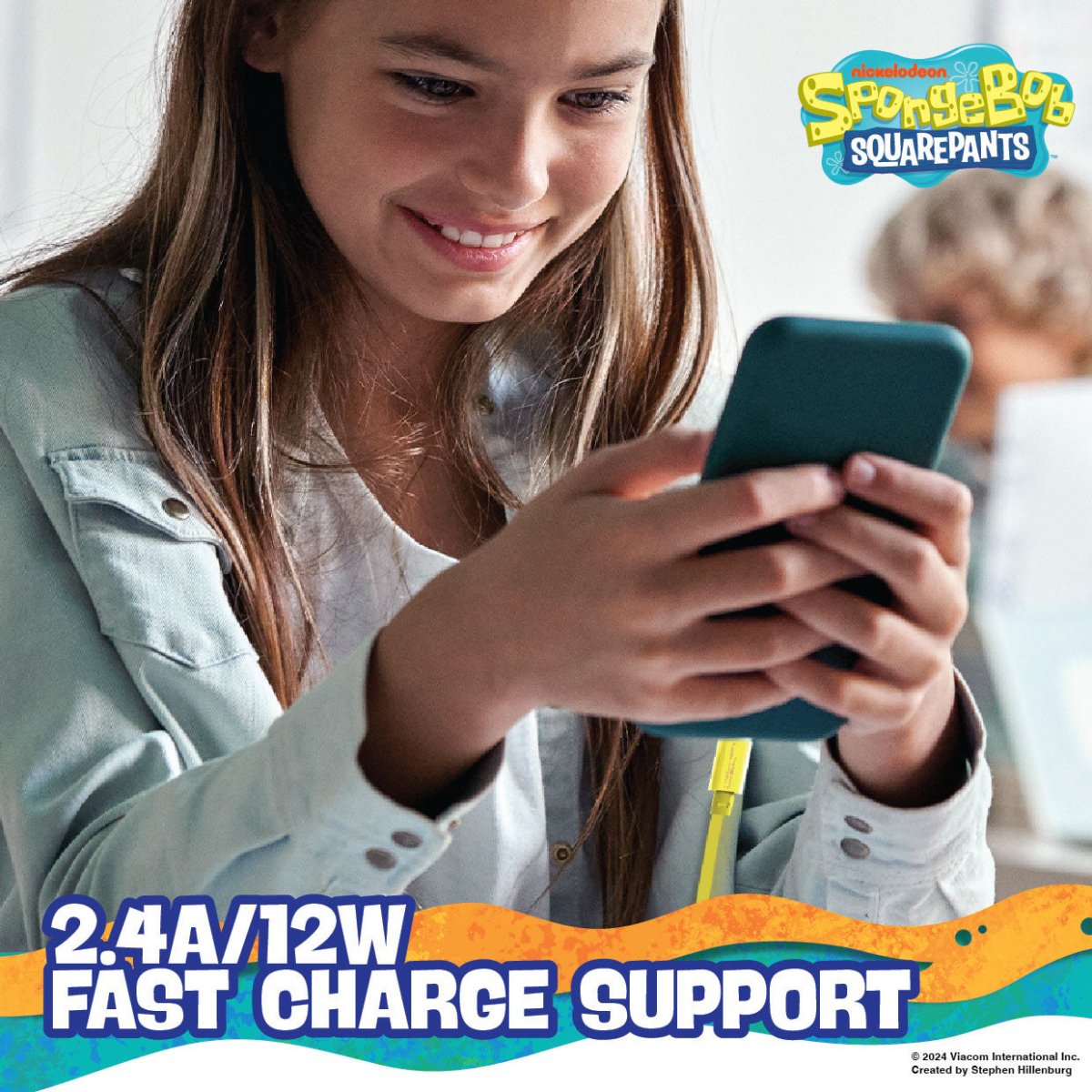 Sponge Bob SquarePants Lightning Cable 1M