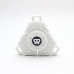 Two Sci - Fi Triangular Keychain Fidget Spinner - 3D Printed EDC Stress Relief Toy(white)