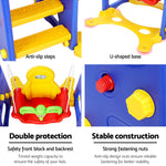 Keezi Kids Slide Swing Set Basketball Hoop Outdoor Playground Toys 120cm Blue