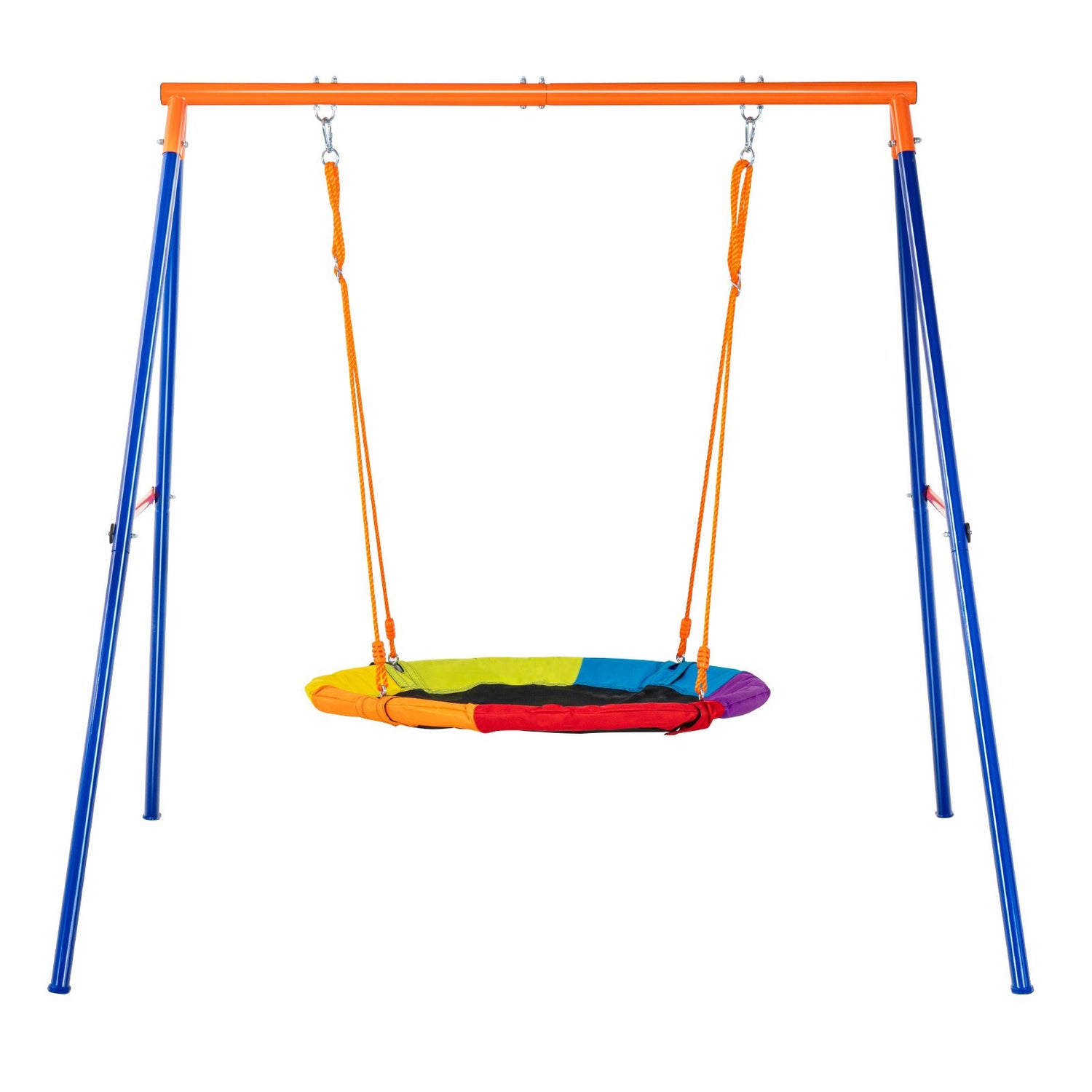 VEVOR Swing Sets for Backyard 40in Saucer Swing Seat A-Frame Metal Stand 440lbs