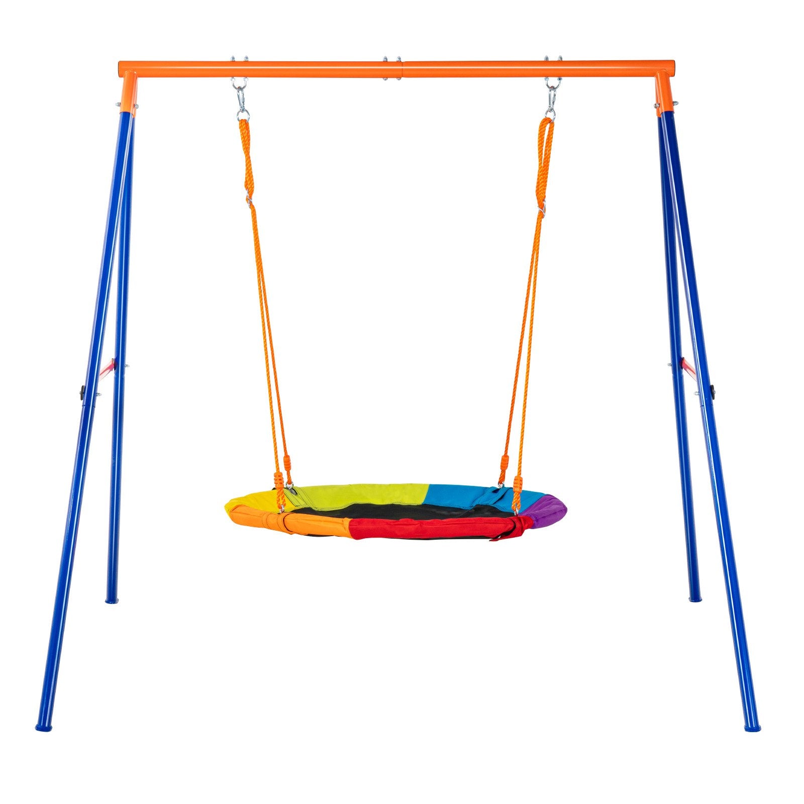 VEVOR Swing Sets for Backyard 40in Saucer Swing Seat A-Frame Metal Stand 440lbs