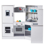 VEVOR Kitchen Playset Kids Pretend Cooking Play Toy 24 Piece Accessories White