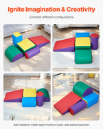 VEVOR Climbing Toys 5 Piece Foam Climbing Blocks for Toddlers and Preschoolers