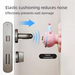 4 Pcs Brown Adorable Bear Wall Protector - Multi-Use Self-Adhesive Door Stopper Bumper