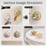 4 Pcs Pink Adorable Bear Wall Protector - Multi - Use Self - Adhesive Door Stopper Bumper