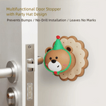 4 Pcs Yellow Adorable Bear Wall Protector - Multi - Use Self - Adhesive Door Stopper Bumper