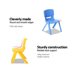 Keezi 5PCS Kids Table and Chairs Set Children Study Desk Furniture Plastic 4 Chairs