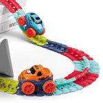 Changeable Track In The Dark Track with LED Light - Up Race Car Flexible Track Toy 184