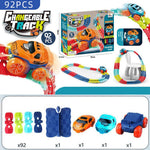 Changeable Track In The Dark Track with LED Light - Up Race Car Flexible Track Toy 184