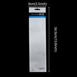 10-Pack Clear Front White Pearl Jewelry Zip Lock Bags - 34.5Cm X 9Cm With Hang Hole