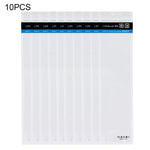 10-Pack Clear Front White Pearl Jewelry Zip Lock Bags - 34.5Cm X 9Cm With Hang Hole