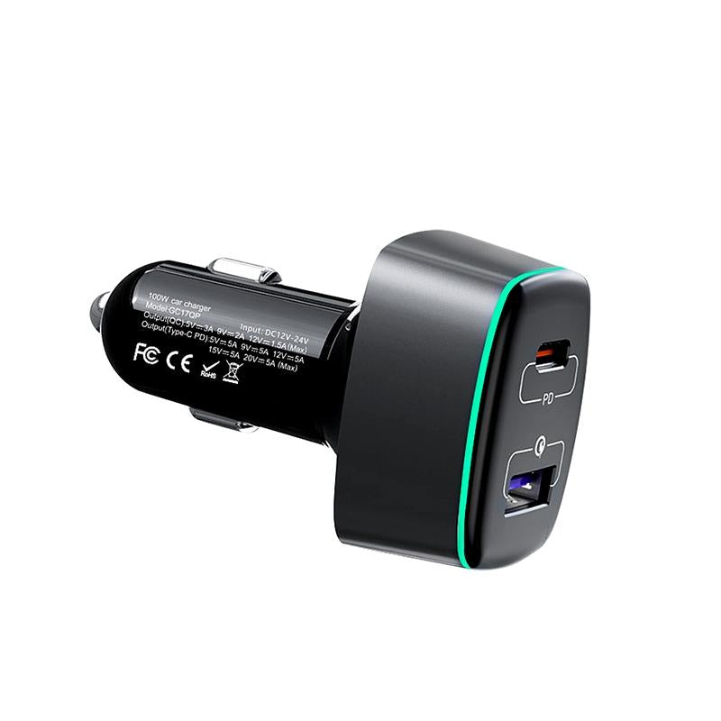 2-In-1 Car Charger - 100W - Compact Design