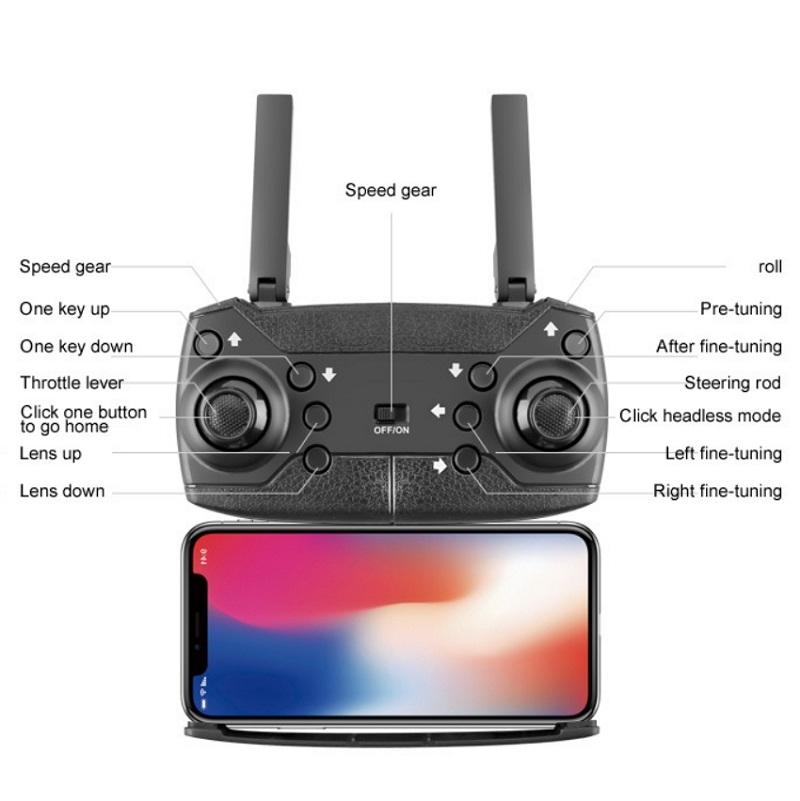 25-Minute Hd Aerial Photography Drone With Gesture Control - Black