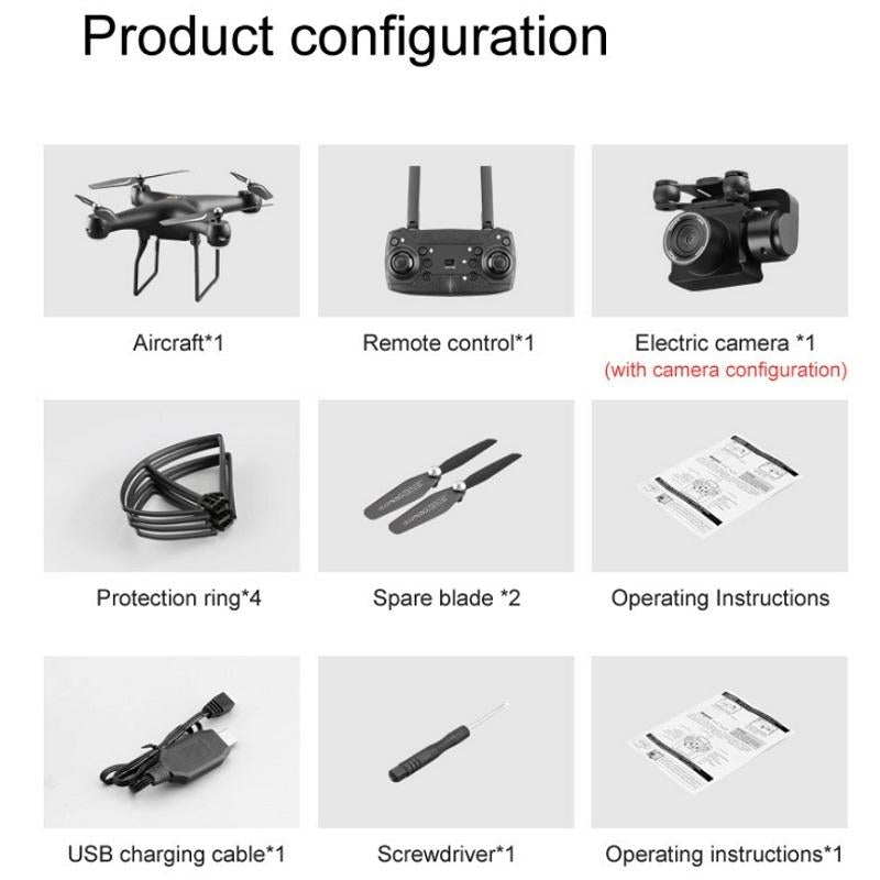 25-Minute Hd Aerial Photography Drone With Gesture Control - Black