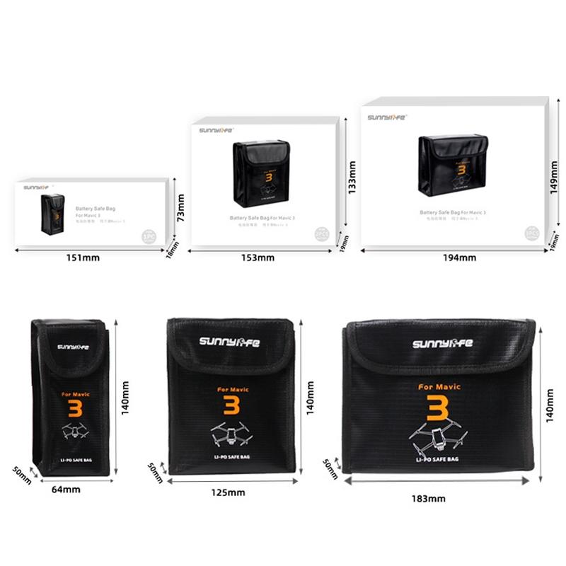 3-In-1 Mavic 3 Battery Storage Bags - Safe & Explosion-Proof