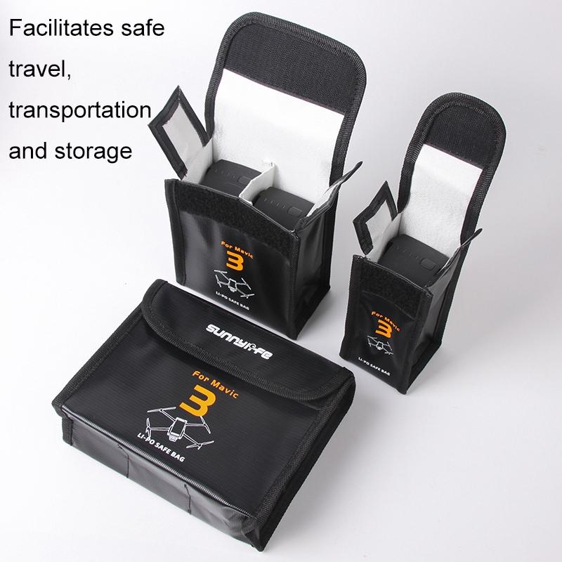 3-In-1 Mavic 3 Battery Storage Bags - Safe & Explosion-Proof