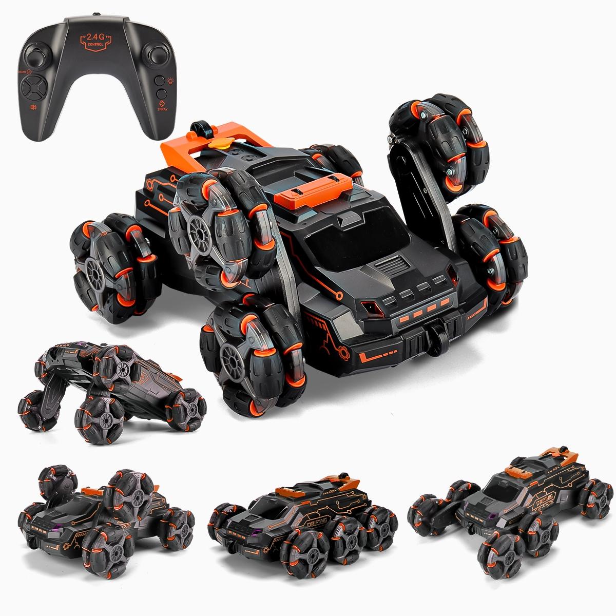 360-Degree Swing Arm Stunt Car With 2.4G Six-Wheel Drift Spray
