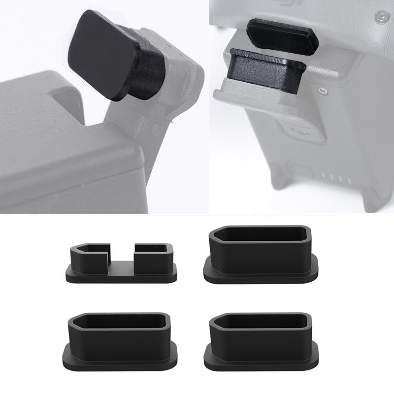 4 - In - 1 Silicone Dust Plugs For Dji Fpv Body And Battery Ports