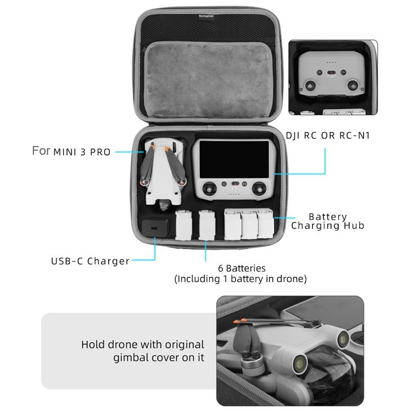 6-Battery Protective Storage Bag For Dji Mini 3 Pro