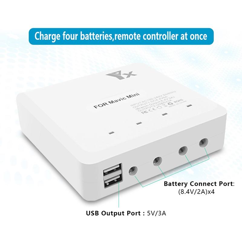 6-In-1 Usb Charger For Dji Mavic Mini Battery And Controller