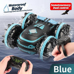 Amphibious Vehicle With Dual 2.4G Remotes - Green / Blue