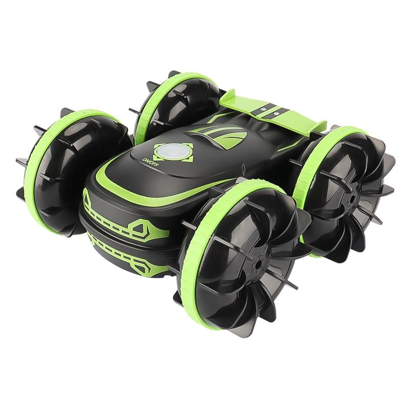 Amphibious Vehicle With Dual 2.4G Remotes - Green / Blue