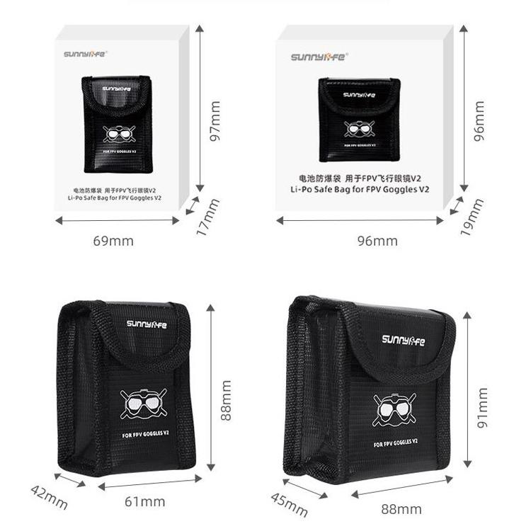 Dji Fpv Battery Explosion - Proof Bag For Glasses