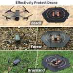 Double-Sided Folding Drone Apron With Ground Spikes - Universal Hexagonal Design