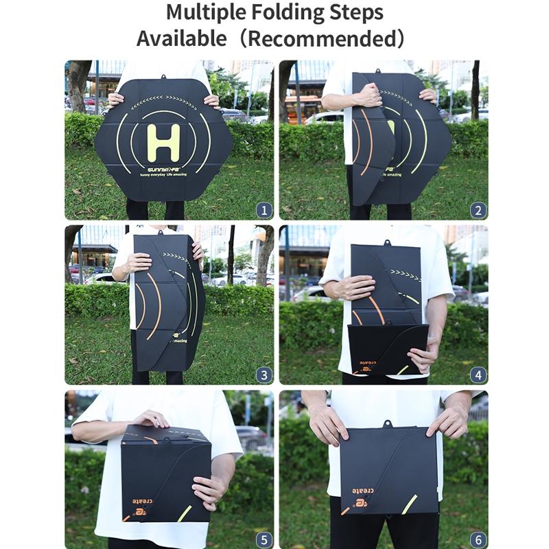 Double-Sided Folding Drone Apron With Ground Spikes - Universal Hexagonal Design