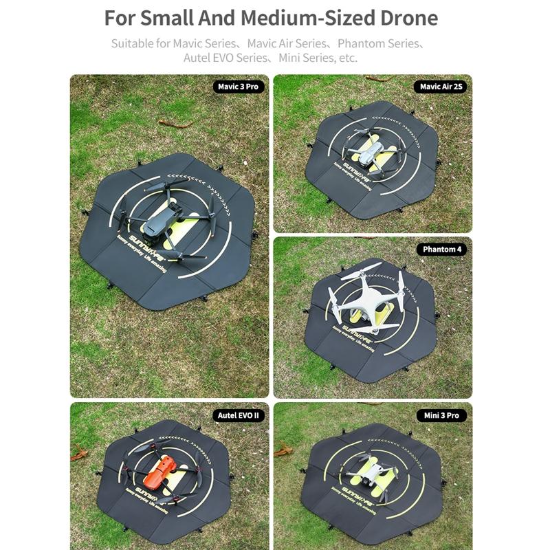 Double-Sided Folding Drone Apron With Ground Spikes - Universal Hexagonal Design