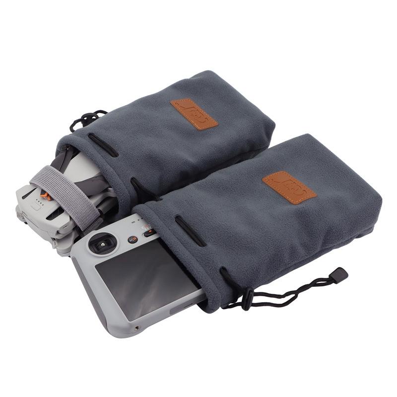 Flannel Storage Bag For Dji Mini 3 / Pro 2 - 2 Pcs With Paddle Tie Band