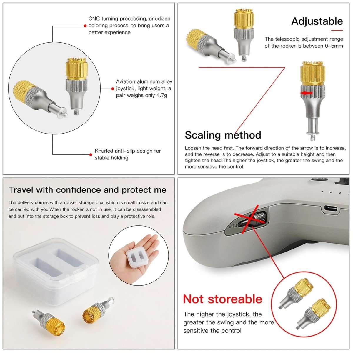 Foldable Joystick For Dji Fpv Remote Control