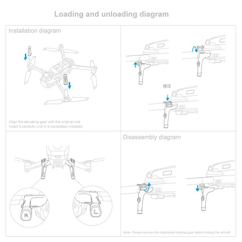 High Landing Stand For Dji Mavic 2 With Shock Absorption