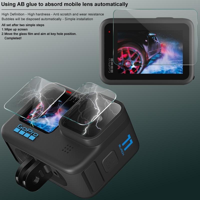 Imak Tempe Glass Film For Gopro Hero11 - Rear Screen Front Screen And Camera Lens