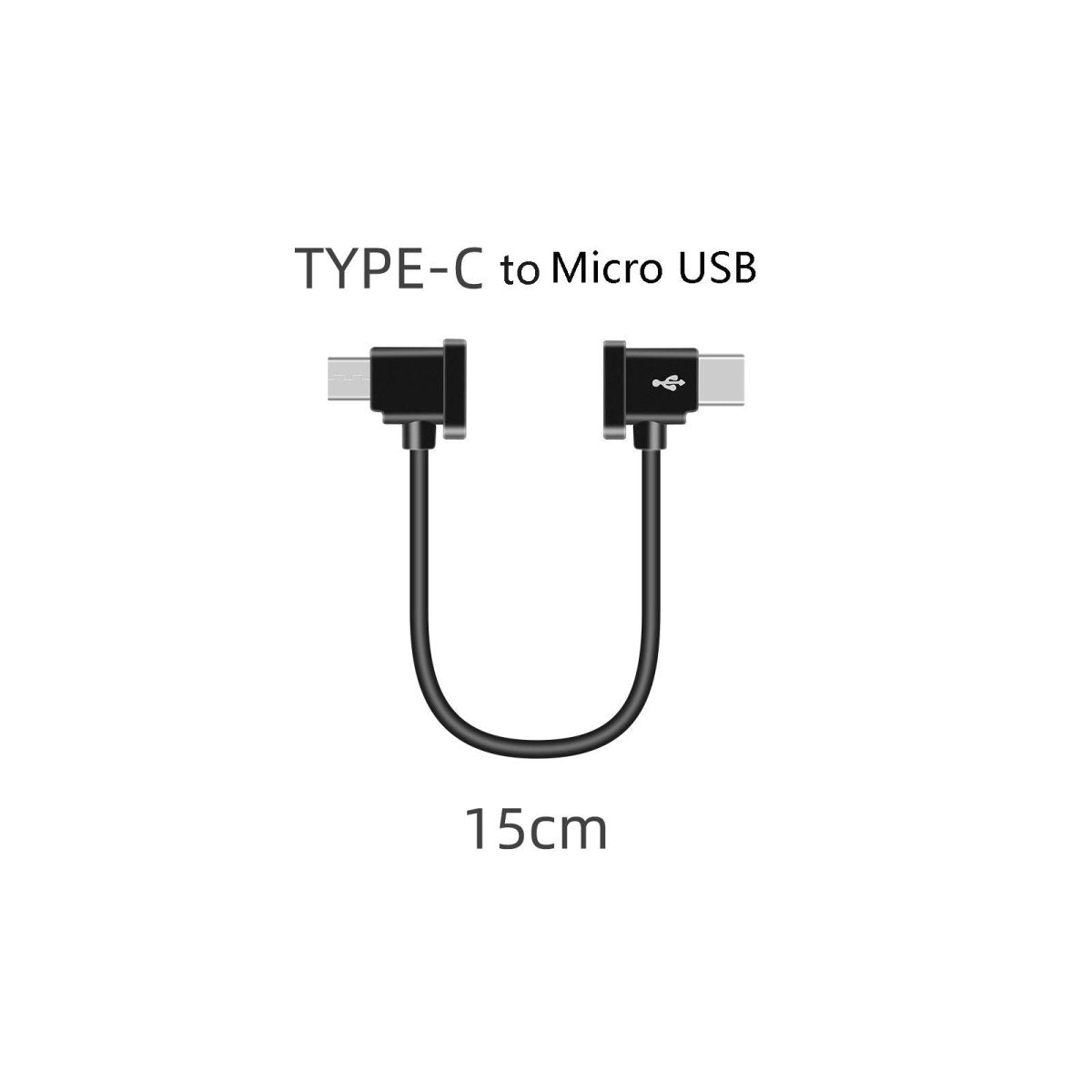 Mobile Phone / Tablet Cable For Dji Mavic Air 2S / Fpv Flight Glasses V2 / Mini 2 / Pocket 2 - 15Cm Type C To Micro Usb