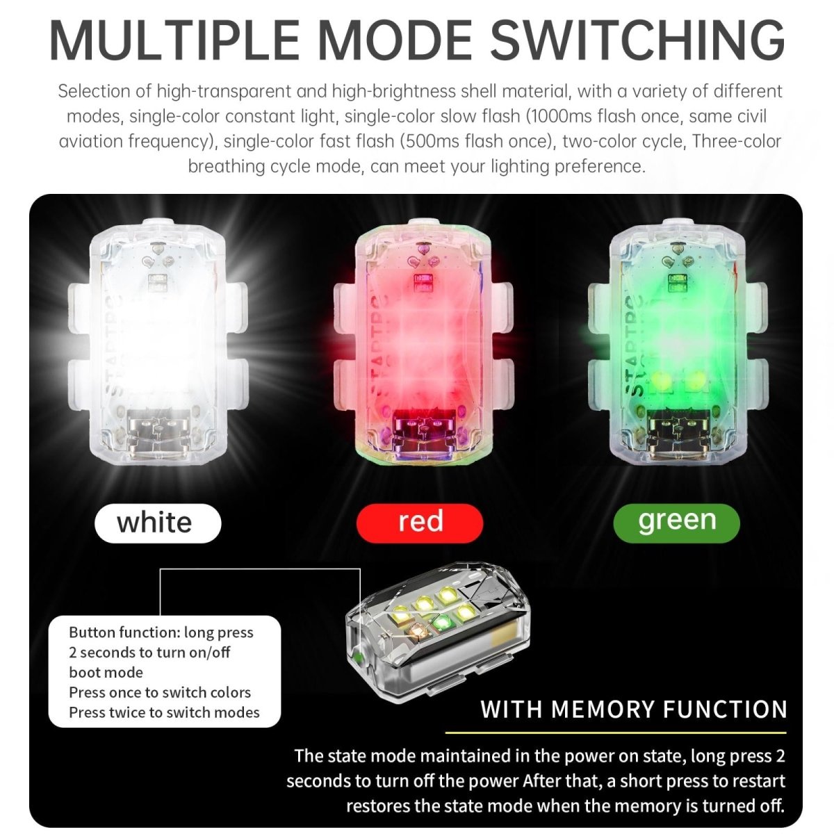 Night Alarm Led Drone Strobe Light