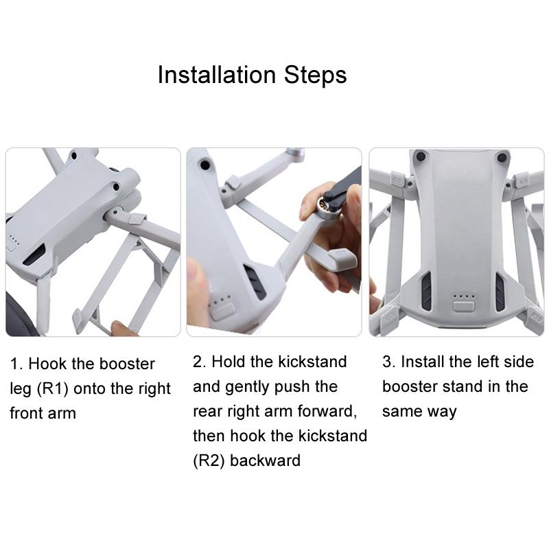 Pair Of Landing Gear Propeller Covers For Height Increase - Kickstand Protection