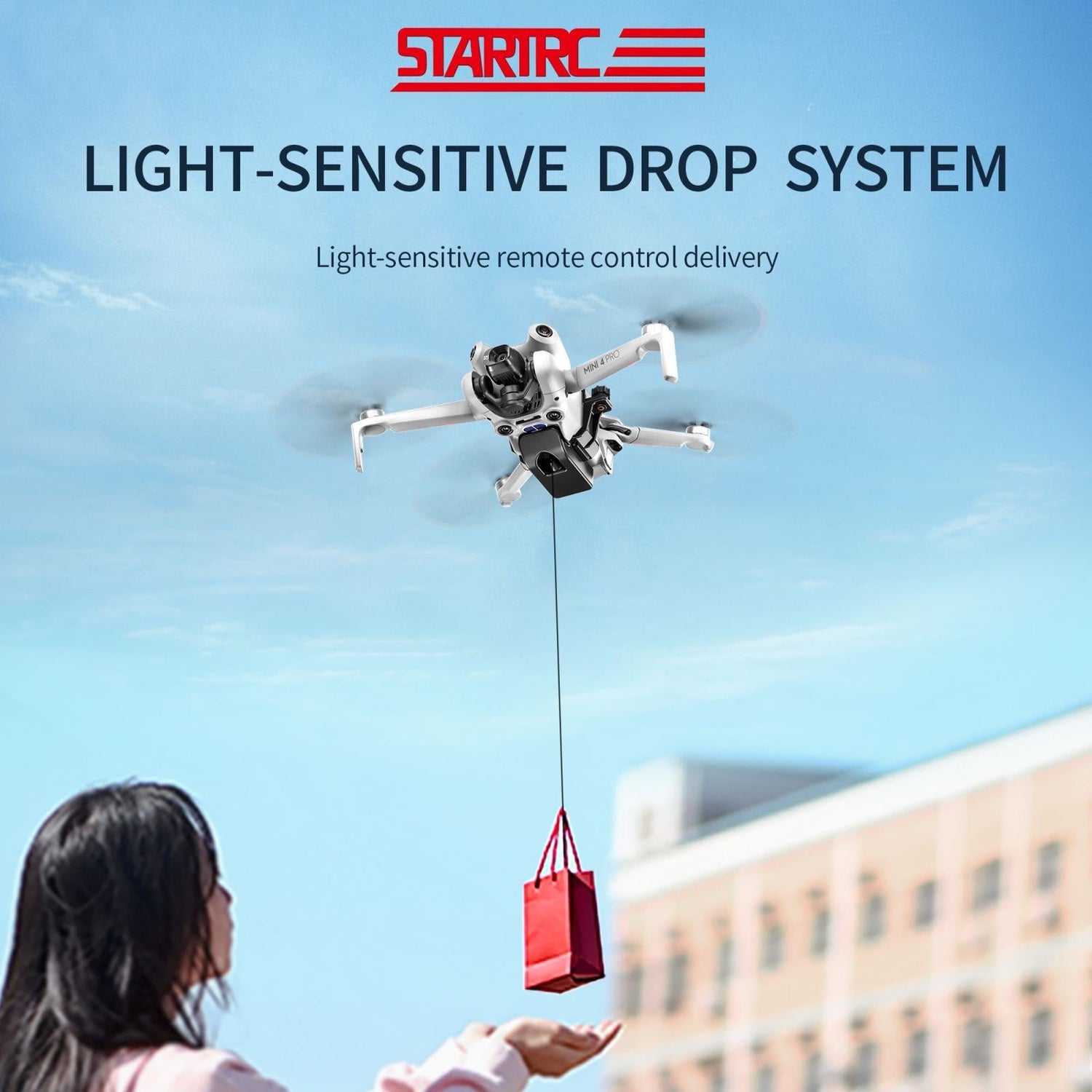 Parabolic Air Dropping System For Dji Mini 4 Pro - Led Light